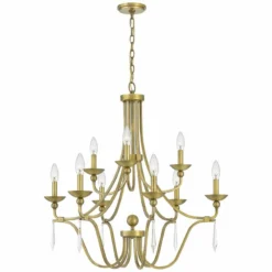 Quoizel Joules 32" Wide Aged Brass 9-Light Chandelier -Outlet The Radiantix Store quoizel joules 32 inch wide aged brass 9 light chandelier 86c76views2