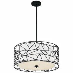 Quoizel Newcastle 23 1/2" Wide Matte Black 4-Light Pendant -Outlet The Radiantix Store quoizel newcastle 23 and one half inch wide matte black 4 light pendant 99p22views3