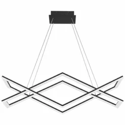 Quoizel Newman 36 1/4" Wide Matte Black LED Linear Chandelier