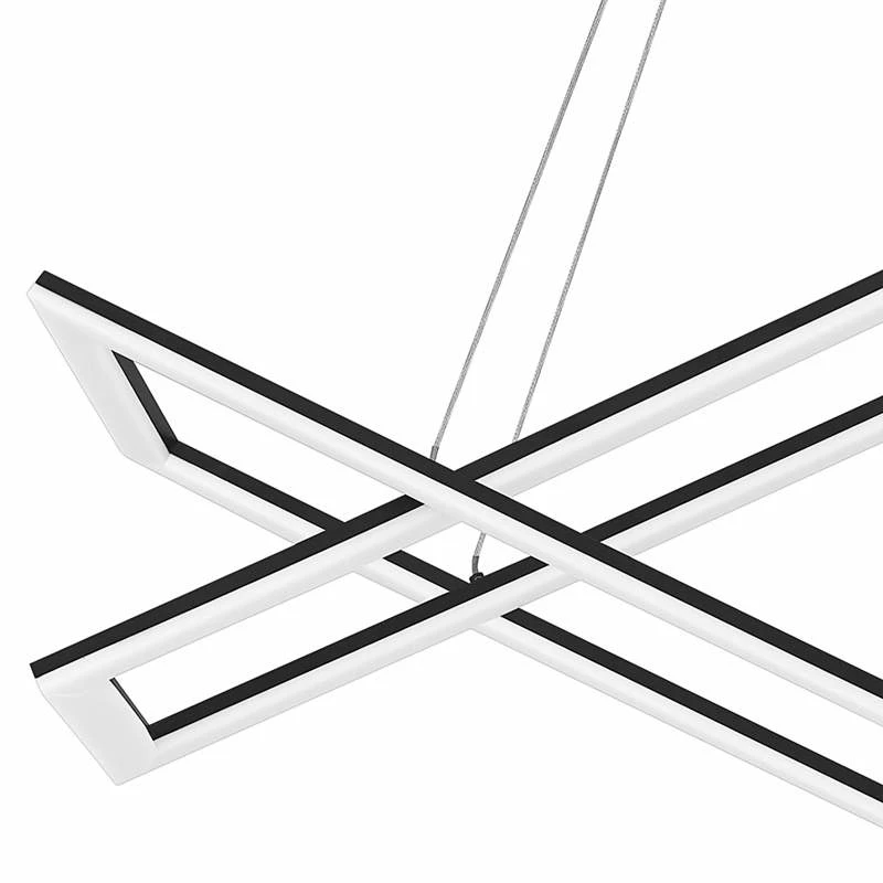 Quoizel Newman 36 1/4" Wide Matte Black LED Linear Chandelier 4 Quoizel Newman 36 1/4" Wide Matte Black LED Linear Chandelier - Image 2