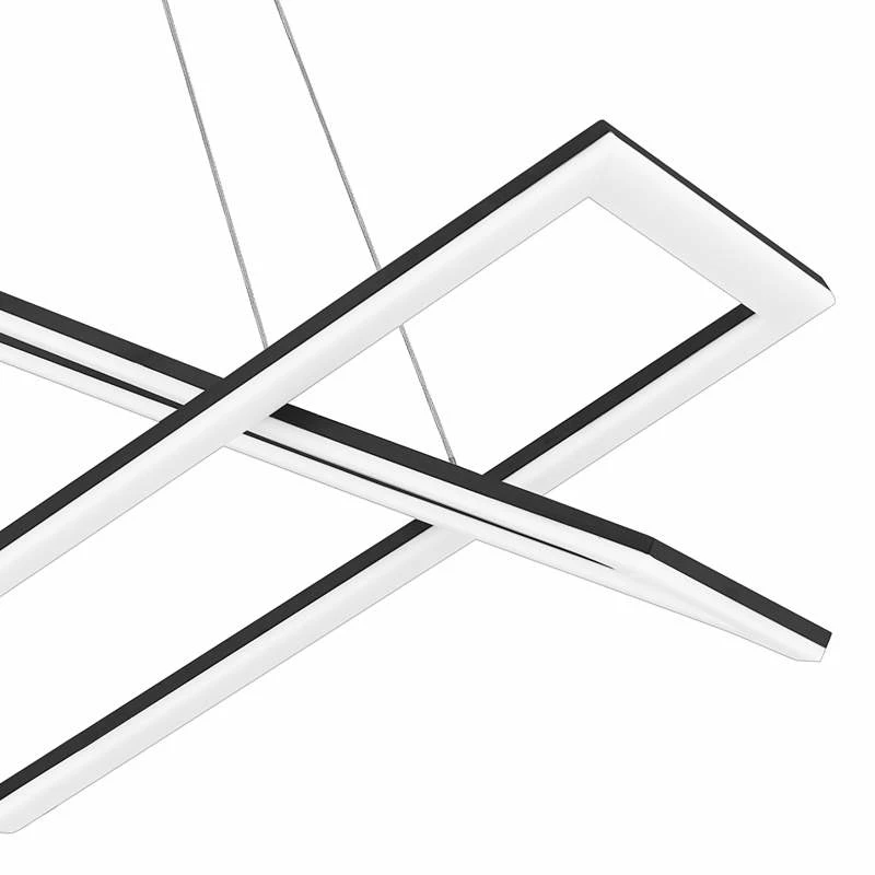 Quoizel Newman 36 1/4" Wide Matte Black LED Linear Chandelier 6 Quoizel Newman 36 1/4" Wide Matte Black LED Linear Chandelier - Image 4