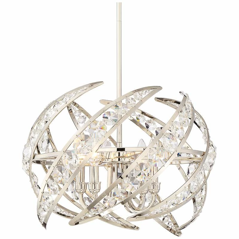 Quoizel Platinum Crescent 18" Wide Nickel 4-Light Modern Pendant Light 4 Quoizel Platinum Crescent 18" Wide Nickel 4-Light Modern Pendant Light - Image 2