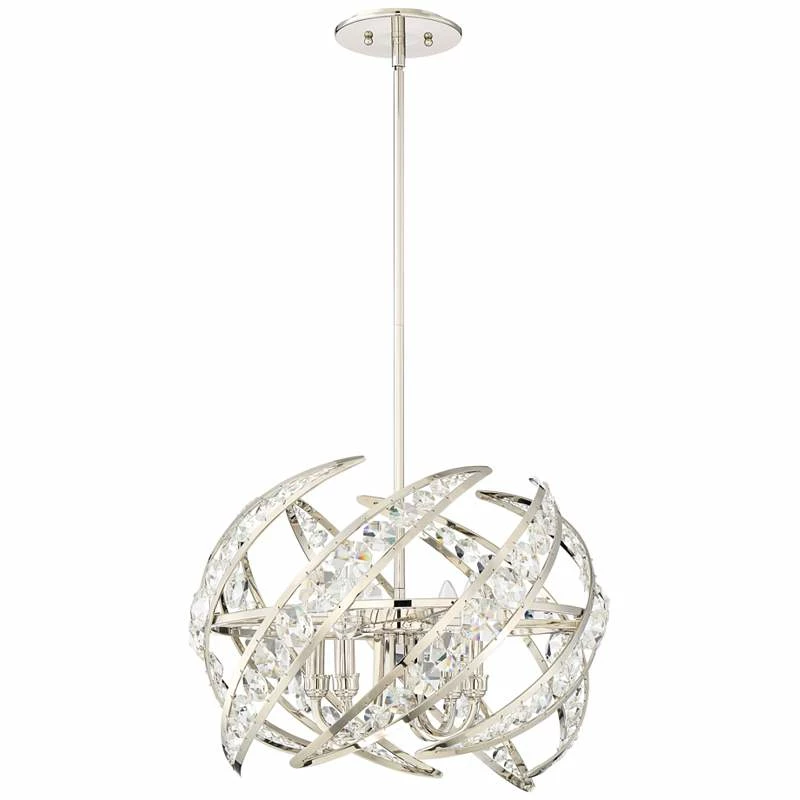 Quoizel Platinum Crescent 18" Wide Nickel 4-Light Modern Pendant Light 6 Quoizel Platinum Crescent 18" Wide Nickel 4-Light Modern Pendant Light - Image 4