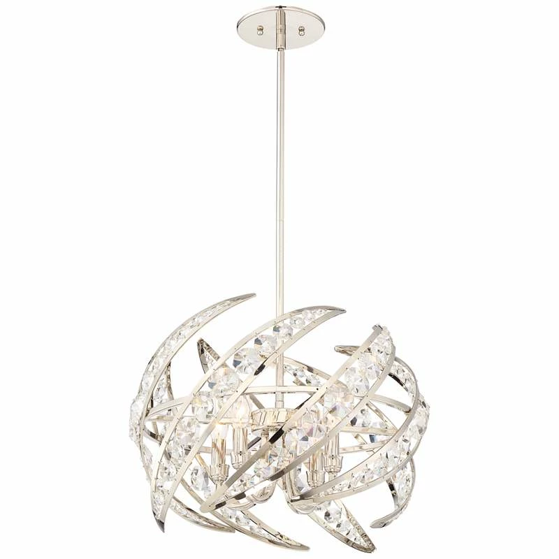 Quoizel Platinum Crescent 18" Wide Nickel 4-Light Modern Pendant Light 7 Quoizel Platinum Crescent 18" Wide Nickel 4-Light Modern Pendant Light - Image 5