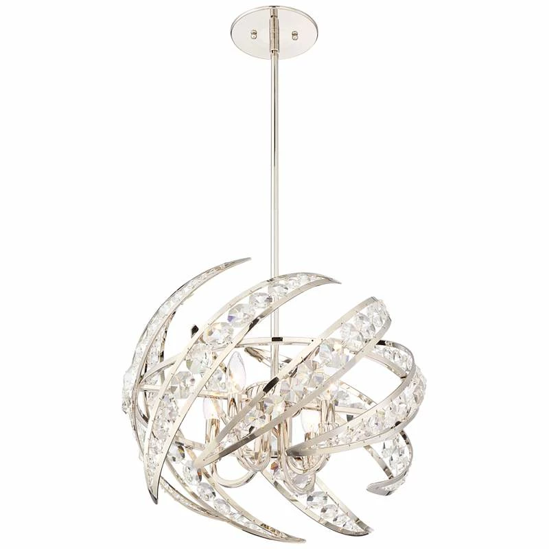 Quoizel Platinum Crescent 18" Wide Nickel 4-Light Modern Pendant Light 8 Quoizel Platinum Crescent 18" Wide Nickel 4-Light Modern Pendant Light - Image 6