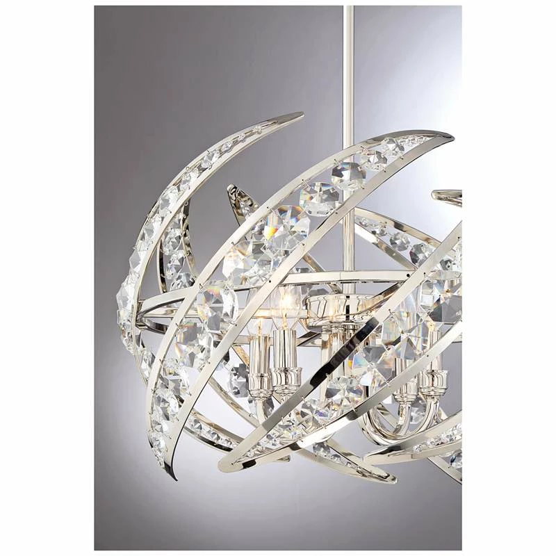 Quoizel Platinum Crescent 18" Wide Nickel 4-Light Modern Pendant Light 9 Quoizel Platinum Crescent 18" Wide Nickel 4-Light Modern Pendant Light - Image 7