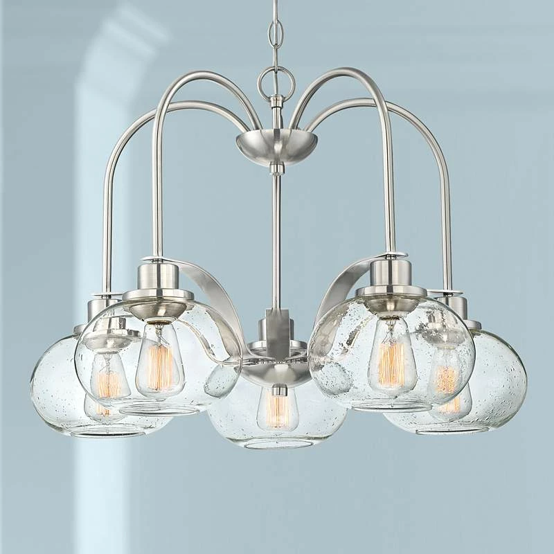 Quoizel Trilogy 26" Wide Brushed Nickel 5-Light Chandelier 3 Quoizel Trilogy 26" Wide Brushed Nickel 5-Light Chandelier