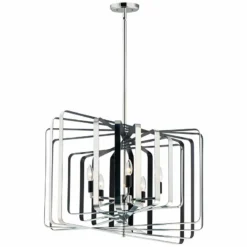 Outlet The Radiantix Store -Outlet The Radiantix Store radial 30 inchw rectangular nickel black 5 light pendant light 82n41