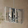 Maxim Radial 30"W Rectangular Nickel Black 5-Light Pendant Light -Outlet The Radiantix Store radial 30 inchw rectangular nickel black 5 light pendant light 82n41cropped