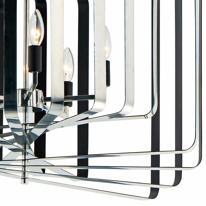 Maxim Radial 30"W Rectangular Nickel Black 5-Light Pendant Light 5 Maxim Radial 30"W Rectangular Nickel Black 5-Light Pendant Light - Image 3