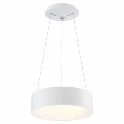 Radiant 15" Wide White LED Drum Pendant Light -Outlet The Radiantix Store radiant 15 inch wide white led drum pendant light 69y92views2