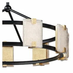 Maxim Radiant 26 3/4" Wide Black And Gold Leaf LED Pendant Light -Outlet The Radiantix Store radiant 26 and three quarter inch wide black and gold leaf led pendant light 67p18views1