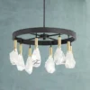 Rare Elements 20" Wide Sand Coal 8-Light LED Chandelier -Outlet The Radiantix Store rare elements 20 inch wide sand coal 8 light led chandelier 92d51cropped