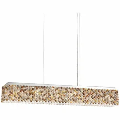 Refrax 36 1/2" Wide Crystal LED Kitchen Island Light Pendant -Outlet The Radiantix Store refrax 36 and one half inch wide crystal led kitchen island light pendant 21m23