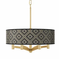 Rhythm Ava 6-Light Gold Pendant Chandelier