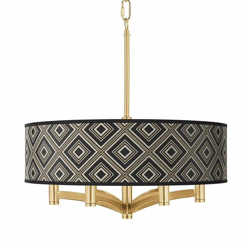 Rhythm Ava 6-Light Gold Pendant Chandelier 3 Rhythm Ava 6-Light Gold Pendant Chandelier