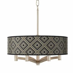 Rhythm Ava 6-Light Nickel Pendant Chandelier