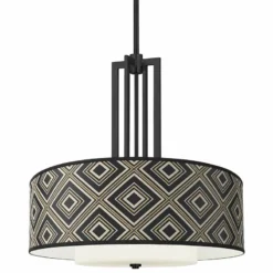 Rhythm Carey 24" Black 4-Light Chandelier
