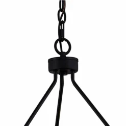 Richmond 25 1/2" Wide Matte Black 6-Light Chandelier -Outlet The Radiantix Store richmond 25 and one half inch wide matte black 6 light chandelier 853h1views2