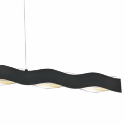 Ripple 48 1/2" Wide Black LED Kitchen Island Light Pendant -Outlet The Radiantix Store ripple 48 and one half inch wide black led kitchen island light pendant 66p59views1