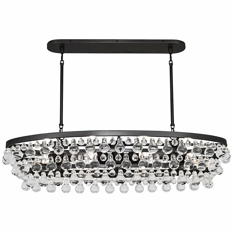 Robert Abbey Bling 42 3/4" Wide Bronze Oval Chandelier 4 Robert Abbey Bling 42 3/4" Wide Bronze Oval Chandelier - Image 2