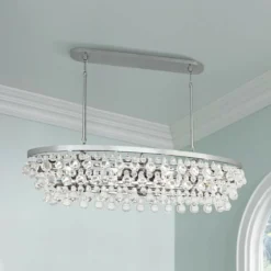 Robert Abbey Bling 42 3/4" Wide Nickel Oval Chandelier