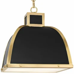 Robert Abbey Ranger 17 1/2"W Black And Brass Pendant Light -Outlet The Radiantix Store robert abbey ranger 17 and one half inchw black and brass pendant light 66y89views2