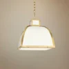 Robert Abbey Ranger 17 1/2"W White And Brass Pendant Light -Outlet The Radiantix Store robert abbey ranger 17 and one half inchw white and brass pendant light 66y91cropped