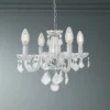 Rococo 15" Wide Chrome And Clear Crystal 4-Light Chandelier 1 Rococo 15" Wide Chrome And Clear Crystal 4-Light Chandelier -Outlet The Radiantix Store rococo 15 inch wide chrome and clear crystal 4 light chandelier 66d13cropped