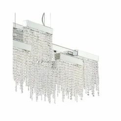 Rossi 51 1/4"W Chrome LED Kitchen Island Light Chandelier -Outlet The Radiantix Store rossi 51 and one quarter inchw chrome led kitchen island light chandelier 22d91views1