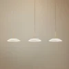 Royyo 44" Wide Matte White And Gold 3-Light Linear Pendant -Outlet The Radiantix Store royyo 44 inch wide matte white and gold 3 light linear pendant 68r21cropped