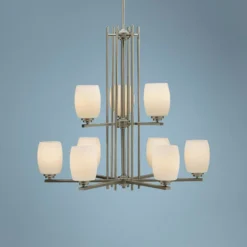 Sabina Brushed Nickel 30"W 9-Light Chandelier By Kichler