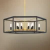 Sable Point 26" Wide Black And Gold 12-Light Pendant Light