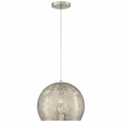 Safi 11 3/4" Wide Brushed Nickel Moroccan Mini Pendant -Outlet The Radiantix Store safi 11 and three quarter inch wide brushed nickel moroccan mini pendant 71f42views3