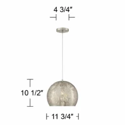 Safi 11 3/4" Wide Brushed Nickel Moroccan Mini Pendant -Outlet The Radiantix Store safi 11 and three quarter inch wide brushed nickel moroccan mini pendant 71f42views5
