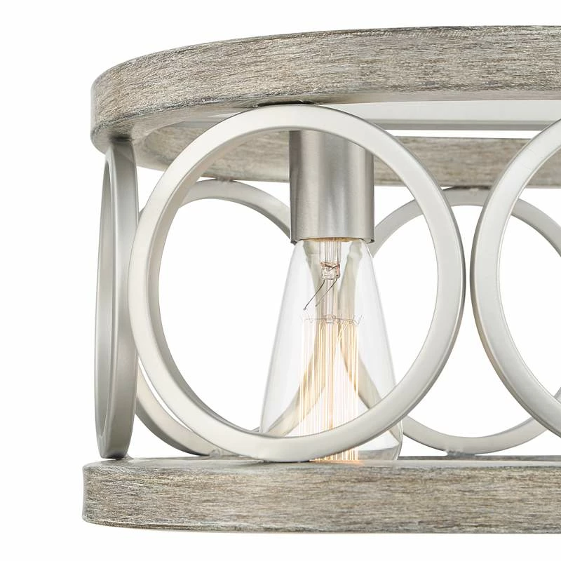 Salima 32 1/2"W Nickel Gray 4-Light LED Island Chandelier 5 Salima 32 1/2"W Nickel Gray 4-Light LED Island Chandelier - Image 3