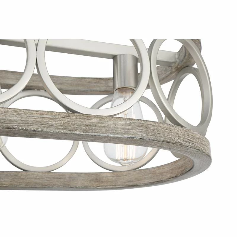 Salima 32 1/2"W Nickel Gray 4-Light LED Island Chandelier 6 Salima 32 1/2"W Nickel Gray 4-Light LED Island Chandelier - Image 4