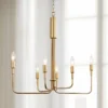 Sarla 25" Wide Gold Metal 6-Light Chandelier -Outlet The Radiantix Store sarla 25 inch wide gold metal 6 light chandelier 91p91cropped