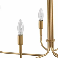 Sarla 25" Wide Gold Metal 6-Light Chandelier -Outlet The Radiantix Store sarla 25 inch wide gold metal 6 light chandelier 91p91views1