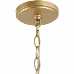 Sarla 25" Wide Gold Metal 6-Light Chandelier -Outlet The Radiantix Store sarla 25 inch wide gold metal 6 light chandelier 91p91views2