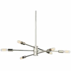 Savoy House Lyrique 21 3/4" Wide Nickel 6-Light Chandelier