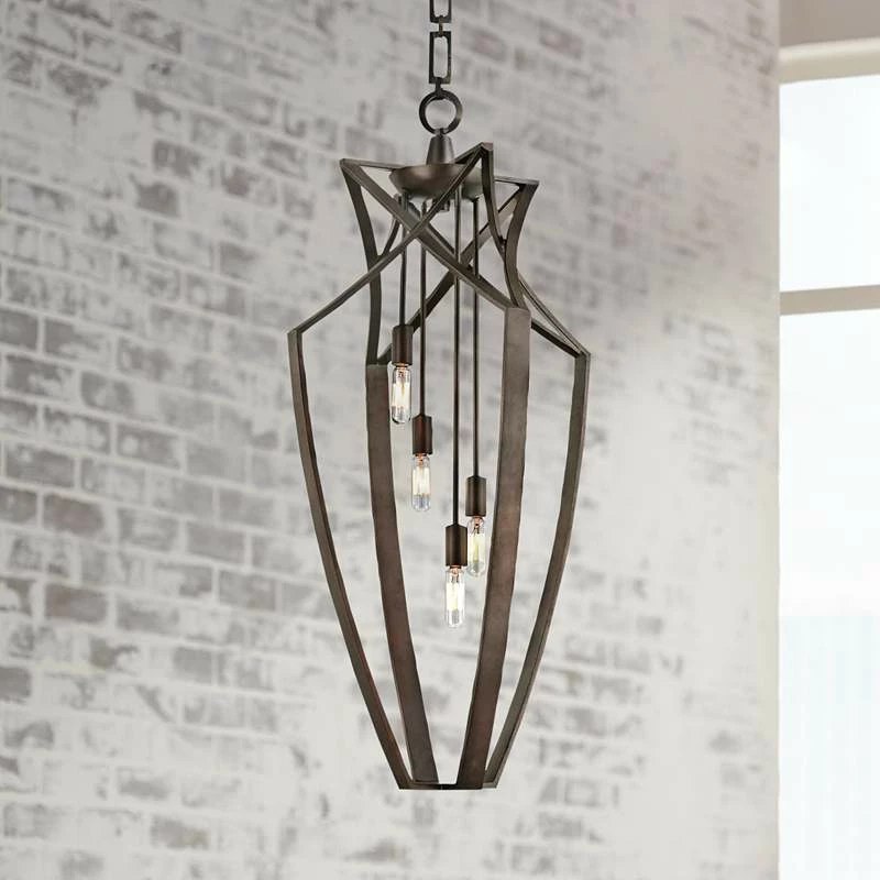 Savoy House Windsung Bronze 4-Light Modern Foyer Pendant 3 Savoy House Windsung Bronze 4-Light Modern Foyer Pendant