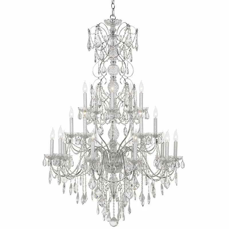 Schonbek Century Collection 37" Wide Crystal Chandelier 4 Schonbek Century Collection 37" Wide Crystal Chandelier - Image 2