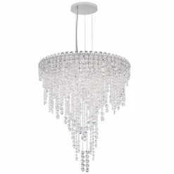 Schonbek Chantant 24" Wide Small Crystal Pendant Light -Outlet The Radiantix Store schonbek chantant 24 inch wide small crystal pendant light 5w320views1