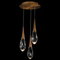 Schonbek Hibiscus 11.8" Wide 3-Light Brass And Crystal Modern Pendant -Outlet The Radiantix Store schonbek hibiscus 11 8 inch wide 3 light brass and crystal modern pendant 179m3views2