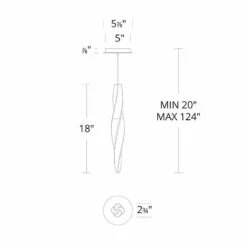 Schonbek Kindjal 18" High Modern LED Crystal Mini Pendant -Outlet The Radiantix Store schonbek kindjal 18 inch high modern led crystal mini pendant 251m3views2