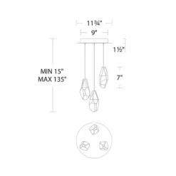 Schonbek Martini 3 Light LED Multi-Light Crystal Pendant -Outlet The Radiantix Store schonbek martini 3 light led multi light crystal pendant 209m3views2