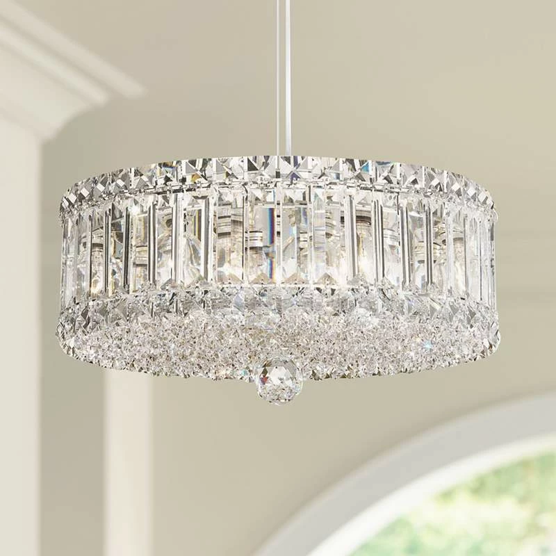 Schonbek Plaza 14 1/2"W Swarovski Crystal Pendant Chandelier 3 Schonbek Plaza 14 1/2"W Swarovski Crystal Pendant Chandelier