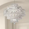 Schonbek Plaza 21" Wide Silver Swarovski Crystal Chandelier -Outlet The Radiantix Store schonbek plaza 21 inch wide silver swarovski crystal chandelier n8328cropped