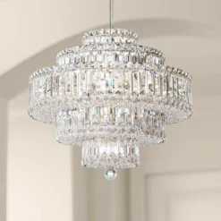 Schonbek Plaza 9-Light Swarovski Crystal Pendant Chandelier
